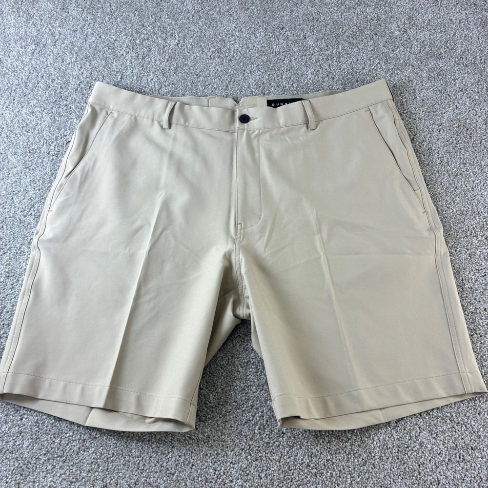 DUNNING Mens Size 40 Beige Golf Shorts‎ Lightweight Performance Casual Chino